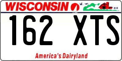 WI license plate 162XTS