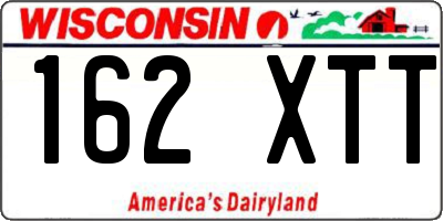 WI license plate 162XTT