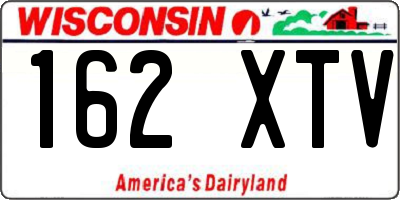 WI license plate 162XTV