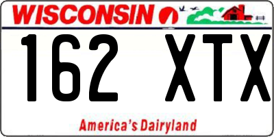 WI license plate 162XTX