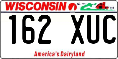 WI license plate 162XUC