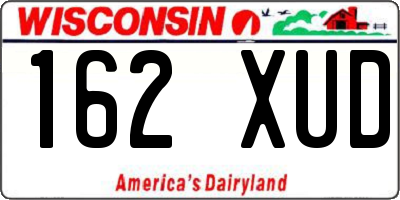 WI license plate 162XUD