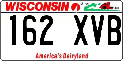 WI license plate 162XVB