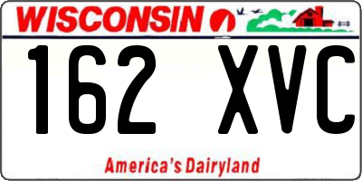 WI license plate 162XVC
