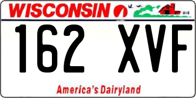WI license plate 162XVF