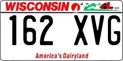 WI license plate 162XVG