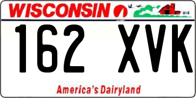 WI license plate 162XVK