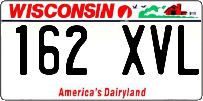 WI license plate 162XVL