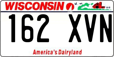 WI license plate 162XVN