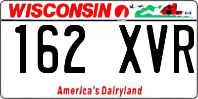 WI license plate 162XVR
