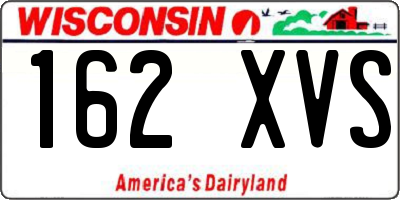 WI license plate 162XVS