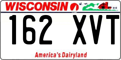 WI license plate 162XVT