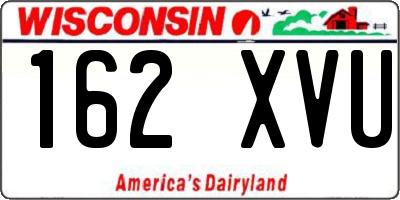 WI license plate 162XVU