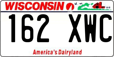 WI license plate 162XWC