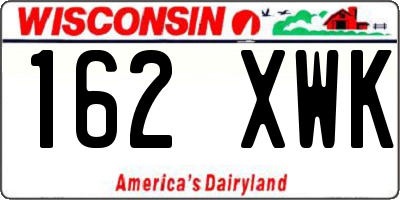 WI license plate 162XWK