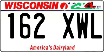 WI license plate 162XWL