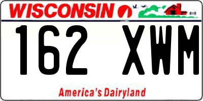 WI license plate 162XWM