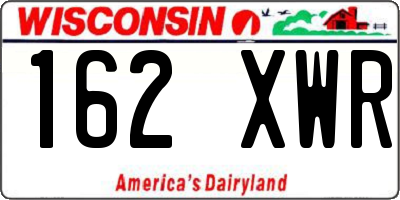 WI license plate 162XWR