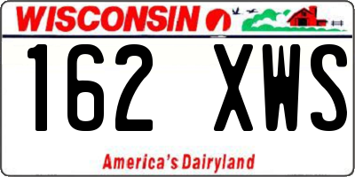 WI license plate 162XWS
