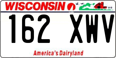 WI license plate 162XWV