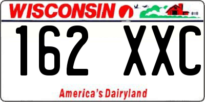 WI license plate 162XXC