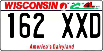 WI license plate 162XXD