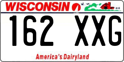 WI license plate 162XXG