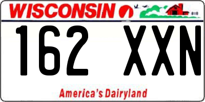 WI license plate 162XXN