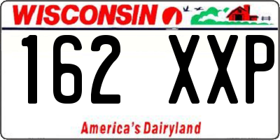 WI license plate 162XXP