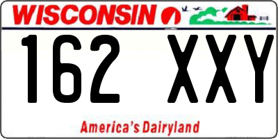 WI license plate 162XXY