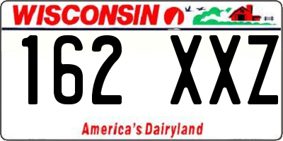 WI license plate 162XXZ