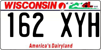 WI license plate 162XYH