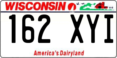 WI license plate 162XYI