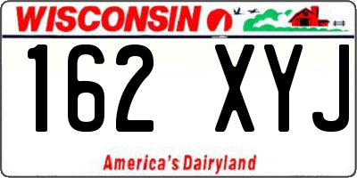 WI license plate 162XYJ
