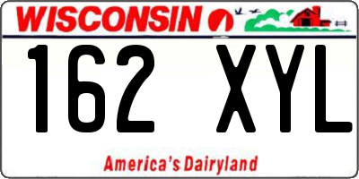 WI license plate 162XYL