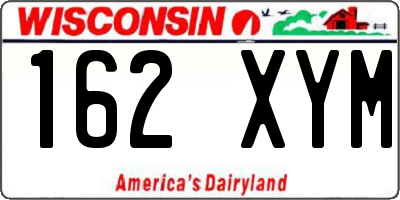 WI license plate 162XYM