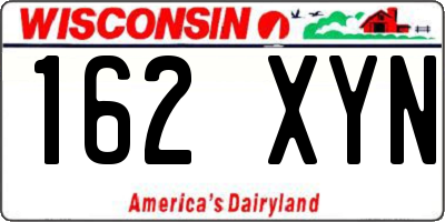 WI license plate 162XYN