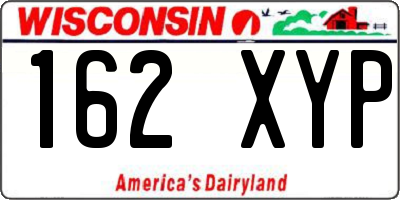 WI license plate 162XYP