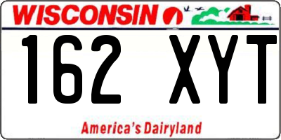 WI license plate 162XYT