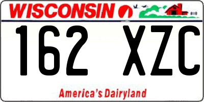 WI license plate 162XZC