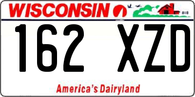 WI license plate 162XZD