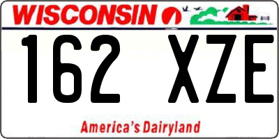 WI license plate 162XZE