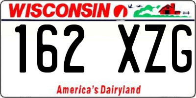 WI license plate 162XZG