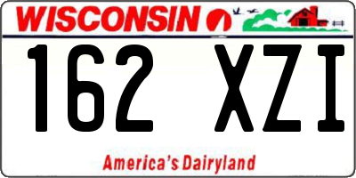 WI license plate 162XZI