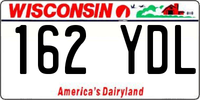 WI license plate 162YDL
