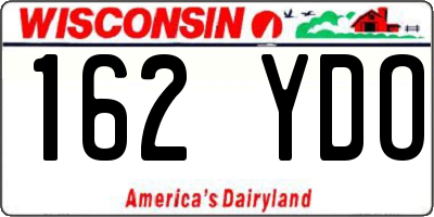 WI license plate 162YDO