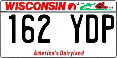 WI license plate 162YDP