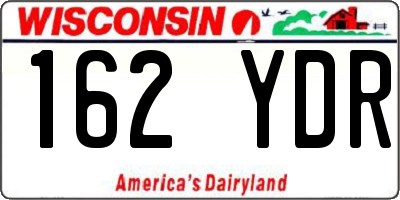 WI license plate 162YDR