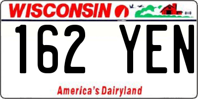 WI license plate 162YEN