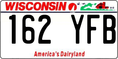 WI license plate 162YFB